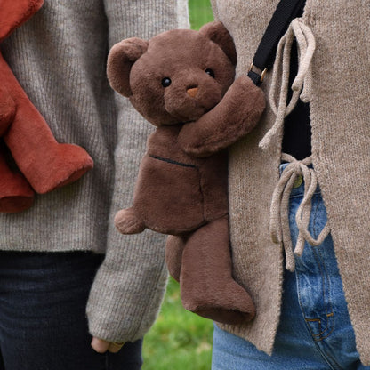 DouDou - Teddy Bear Plush Backpack - Brown - Plush