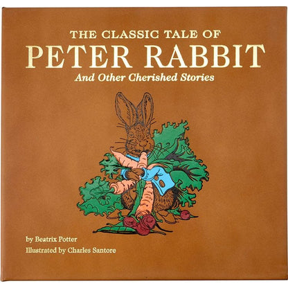 Graphic Image - "The Classic Tale of Peter Rabbit" Book in Tan Bonded Leather - Books
