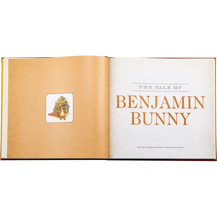 Graphic Image - "The Classic Tale of Peter Rabbit" Book in Tan Bonded Leather - Books