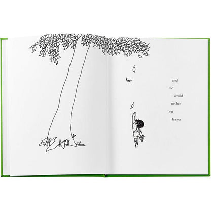 Graphic Image - "The Giving Tree" Book in Lime Bonded Leather - Books