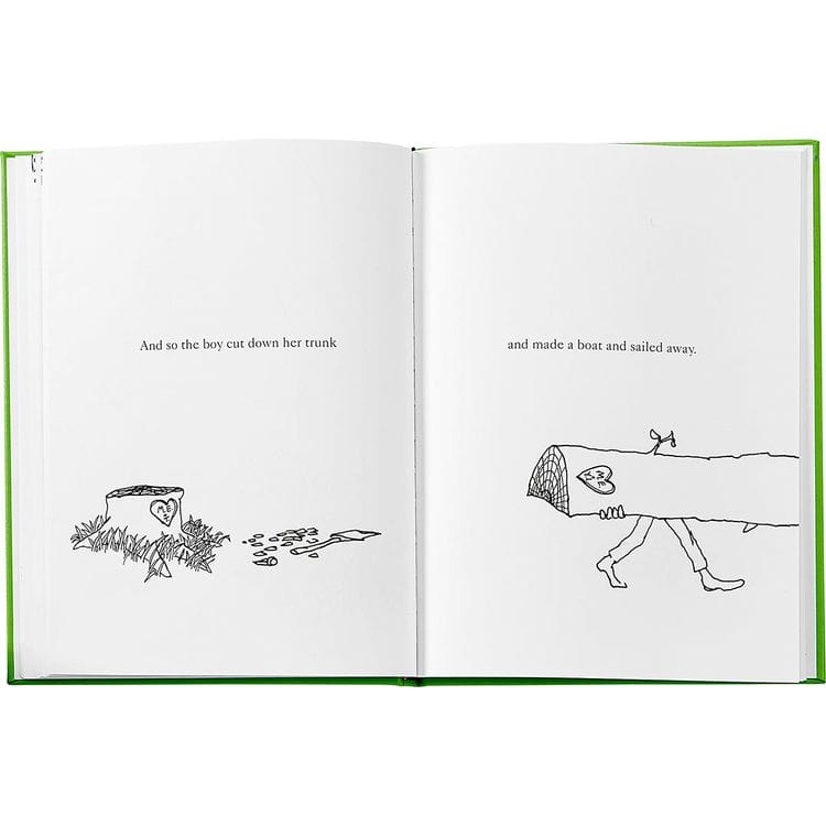 Graphic Image - "The Giving Tree" Book in Lime Bonded Leather - Books