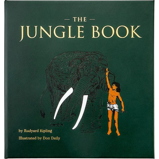 Graphic Image - "The Jungle Book" in Green Bonded Leather - Books