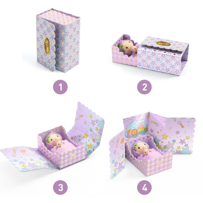 Djeco - Tinyly Violet Tinyroom with Figurines - Collectibles