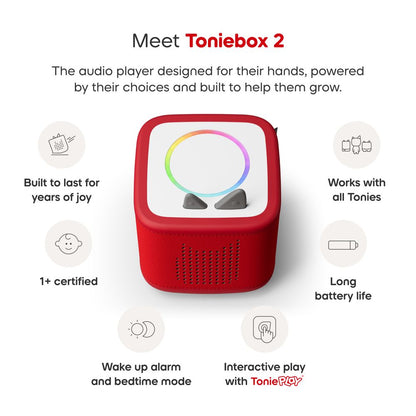 Tonies - Tonies Disney Winnie the Pooh Toniebox 2 Play Set - Sunset Red - Electronics