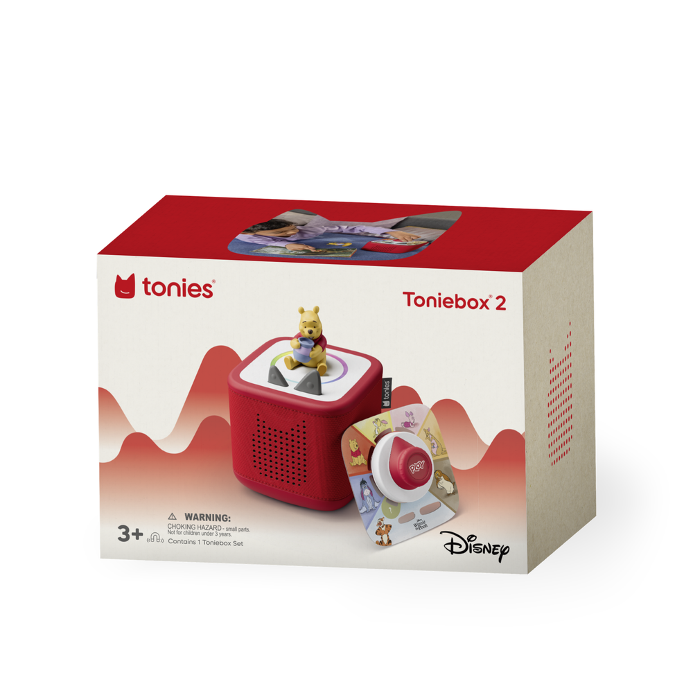 Tonies - Tonies Disney Winnie the Pooh Toniebox 2 Play Set - Sunset Red - Electronics