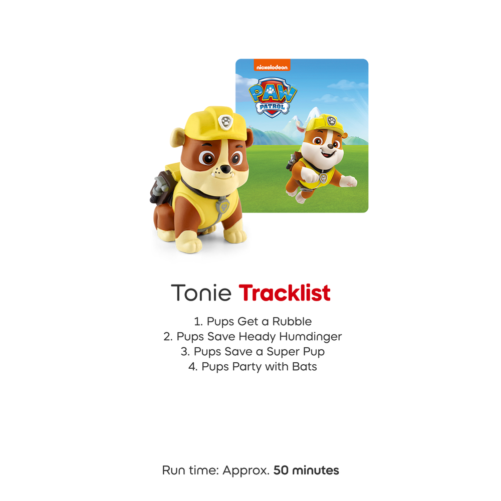 Tonies - Tonies PAW Patrol Toniebox 2 Bundle with Tonieplay Game, Sleeve and 4 Tonies - Sunset Red - Electronics