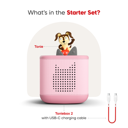 Tonies - Tonies Playtime Puppy Toniebox 2 Starter Set - Cloud Pink - Electronics