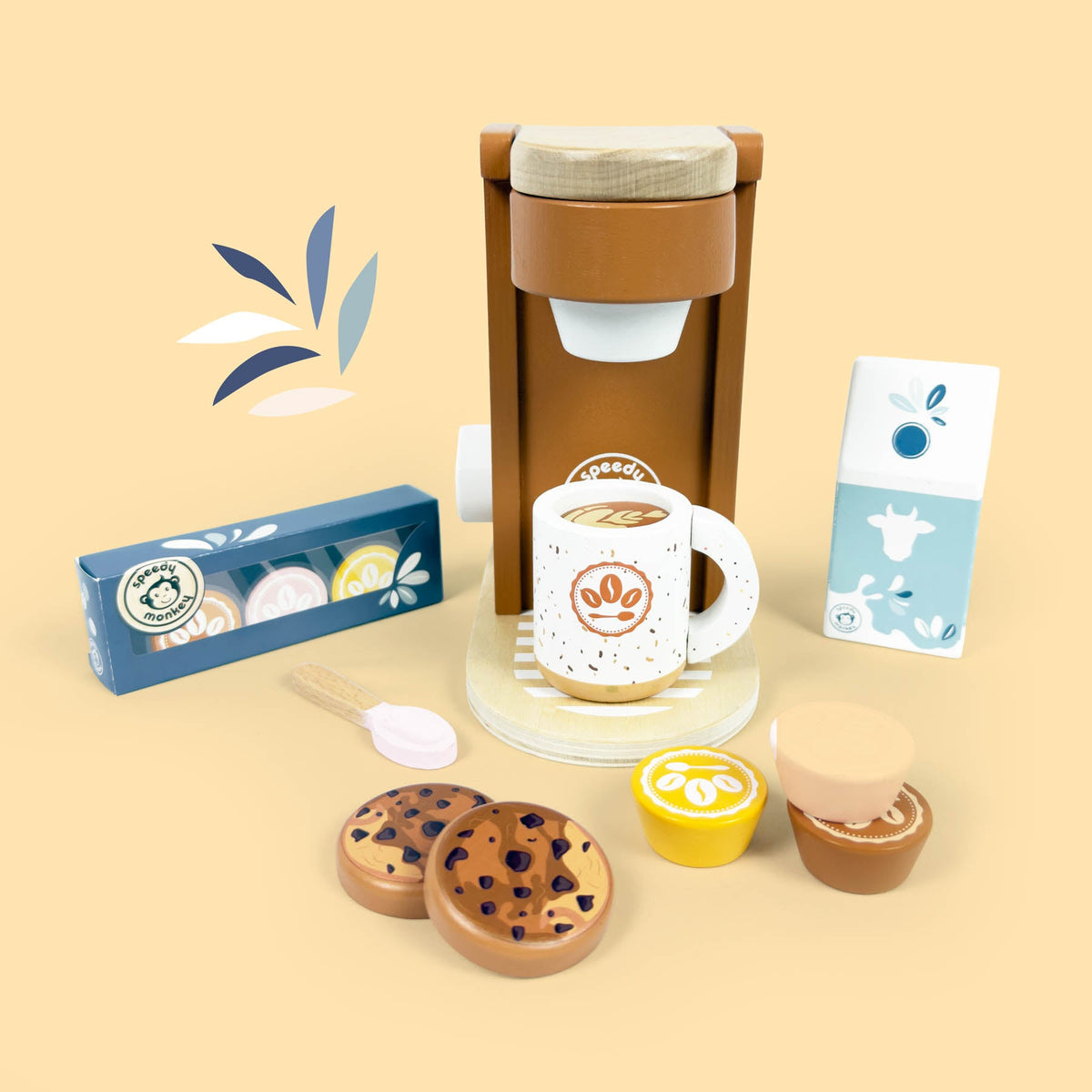 Speedy Monkey - Toy Wood Coffee Machine - Preschool