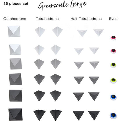 Trido - Trido Monochromatic Large Magnet Building Set - 36 Pieces - Preschool