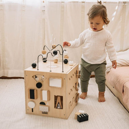 Wonder & Wise - Wooden Activity Busy Box - Preschool