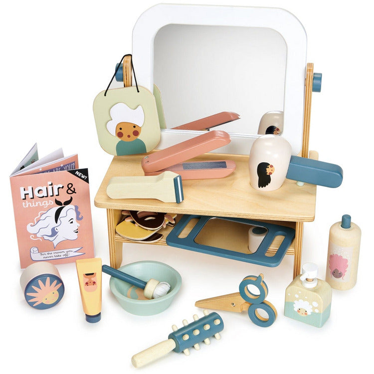 Tender Leaf Toys - Wooden Hair Salon Set - Preschool