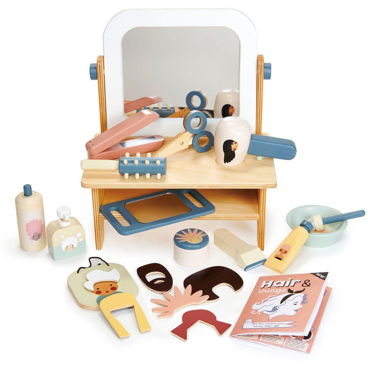 Tender Leaf Toys - Wooden Hair Salon Set - Preschool