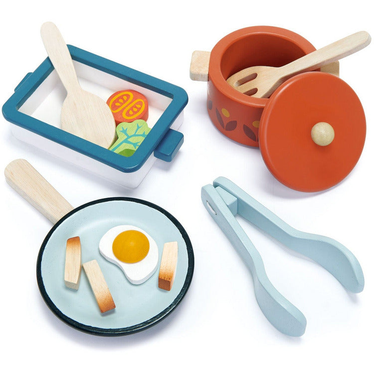 Tender Leaf Toys - Wooden Pots & Pans - Preschool