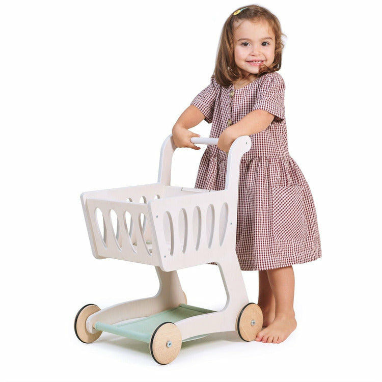 Tender Leaf Toys - Wooden Shopping Cart - Preschool