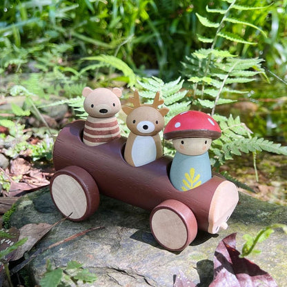 Tender Leaf Toys - Wooden Timber Taxi Toy - Preschool