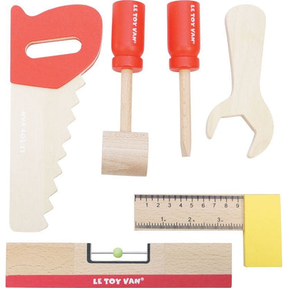 Le Toy Van - Wooden Tool Bench with 20 Accessories - Preschool