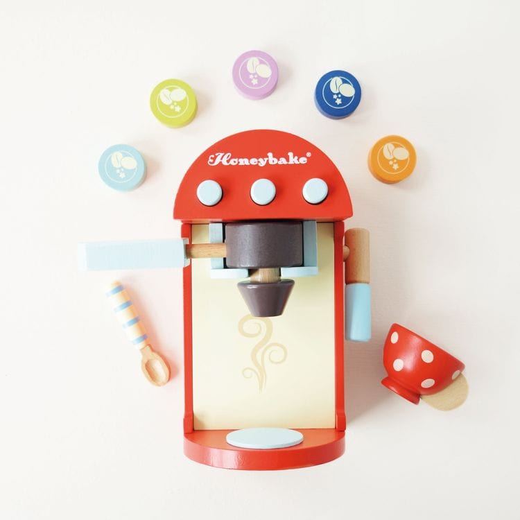 Le Toy Van - Wooden Toy Coffee Machine & Pods - Preschool