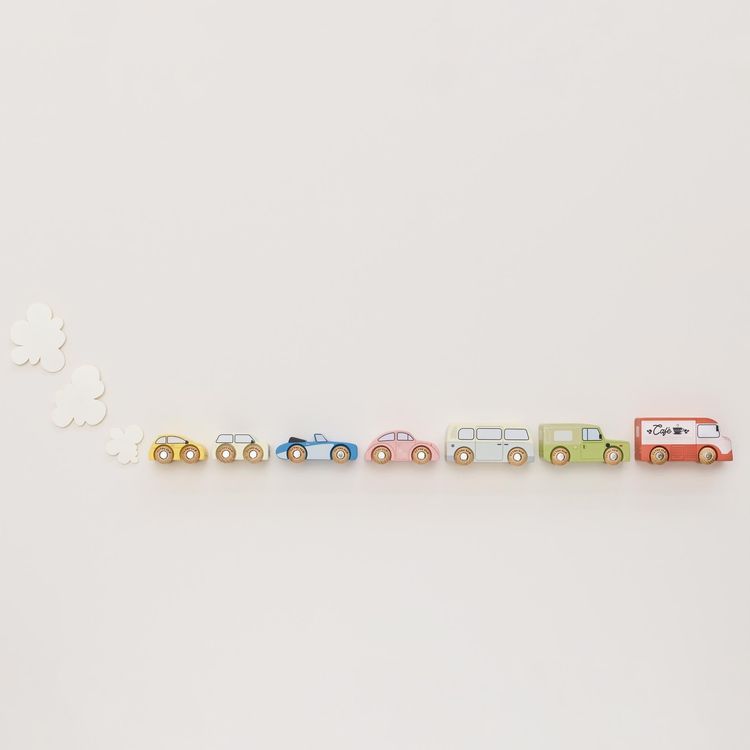 Le Toy Van - Wooden Vintage Toy Cars - 7 Pieces - Preschool
